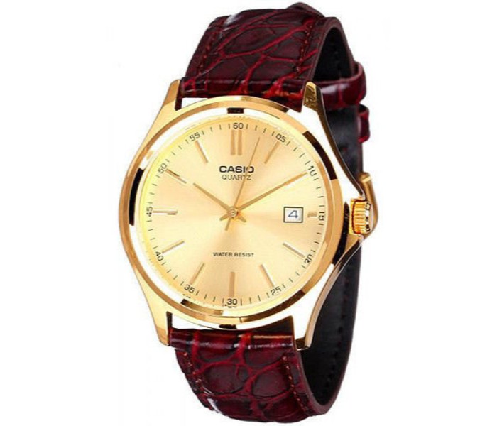 Casio MTP-1183Q-9ADF Mens Analog Watch Marron and Gold - Zoom Image 3