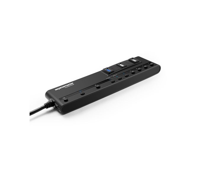 Promate Masterhub High Performance 10-port USB Hub with Four USB 3.0 and Six USB 2.0 Ports, Black - Zoom Image 4