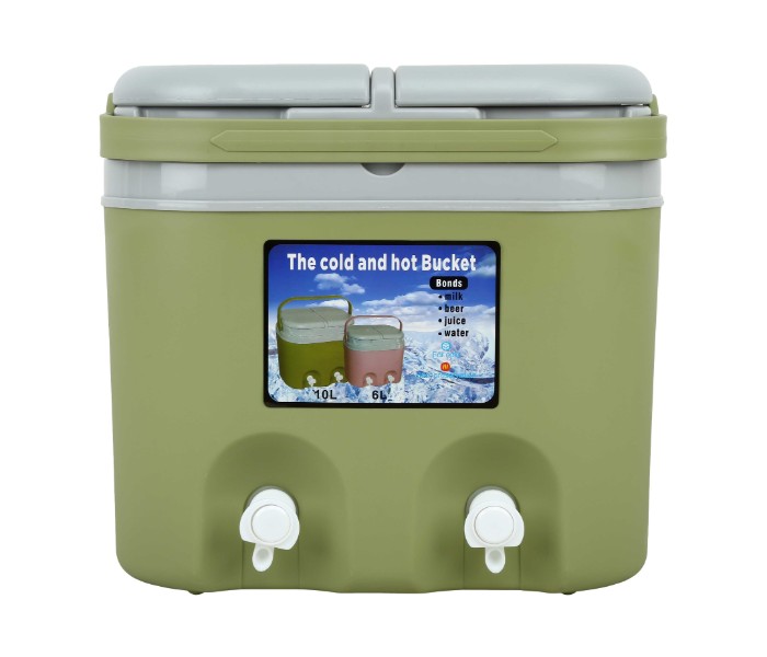 10L Hot and Cold Bucket with 2 Water Bottle 31461 Green - Zoom Image 2