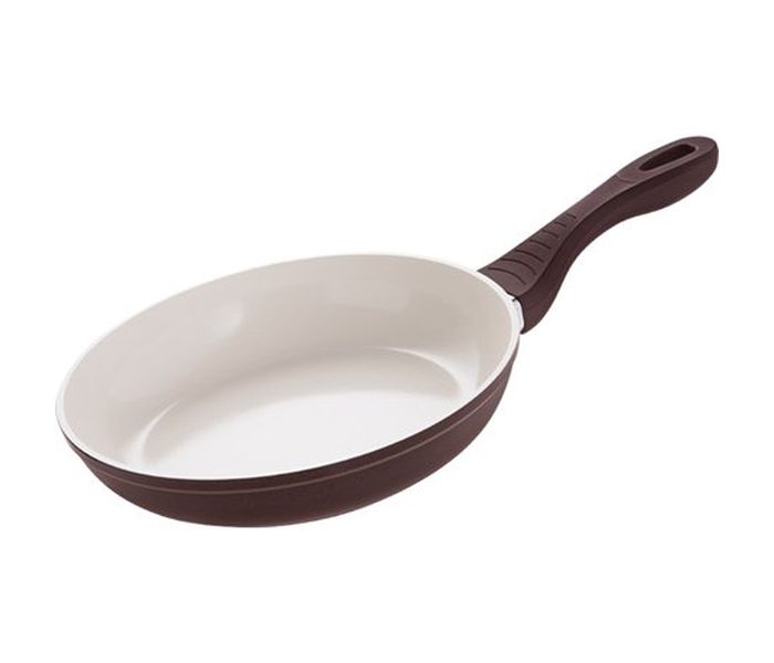 Lamart LT1088 22CM Non-Stick Ceramic Fry Pan - White & Brown - Zoom Image