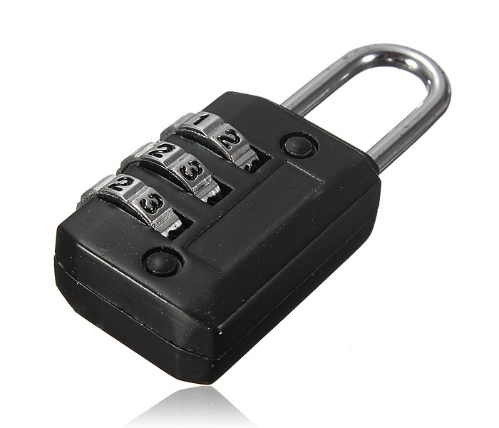 Taqdeer 17E Password Lock 3 Digits Number Combination Code Padlock Silver - Zoom Image 1