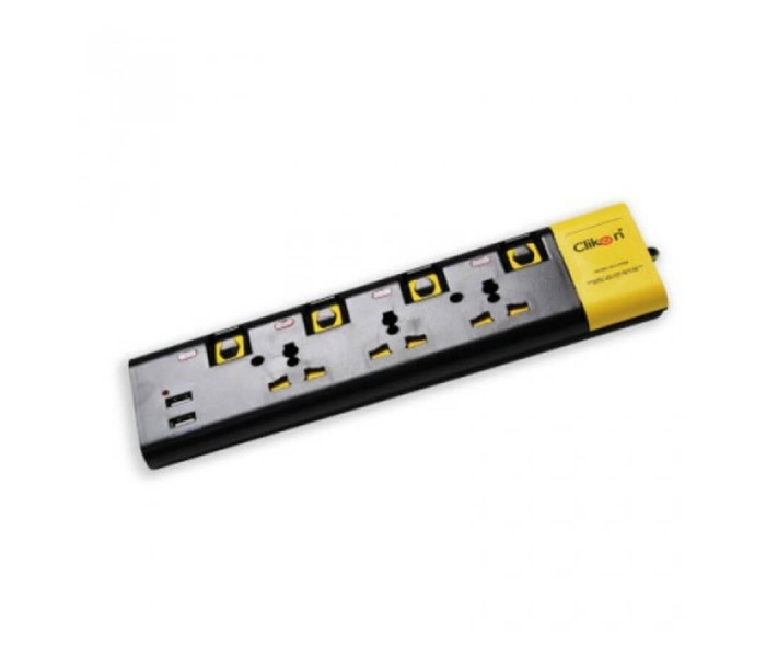 Clikon CK556-N 3 Way 3 Meter with USB Extension Black and Yellow - Zoom Image