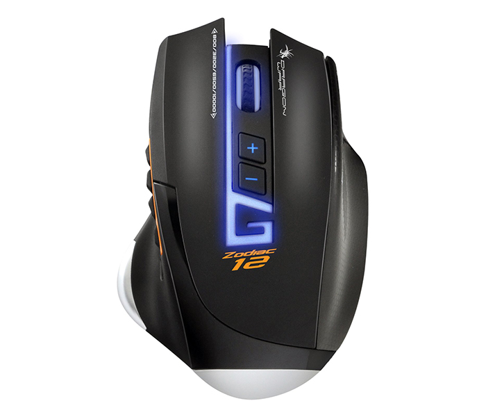 Dragon War G13 Zodiac 10000 DPI MMO Gaming Mouse - Black - Zoom Image 5