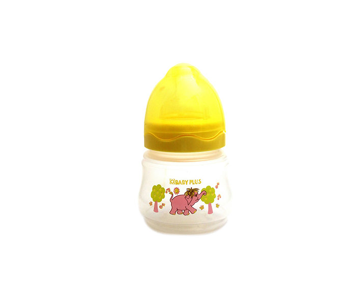 Baby Plus BP5156 125ml Plastic Wide Neck Bottle - Yellow - Zoom Image