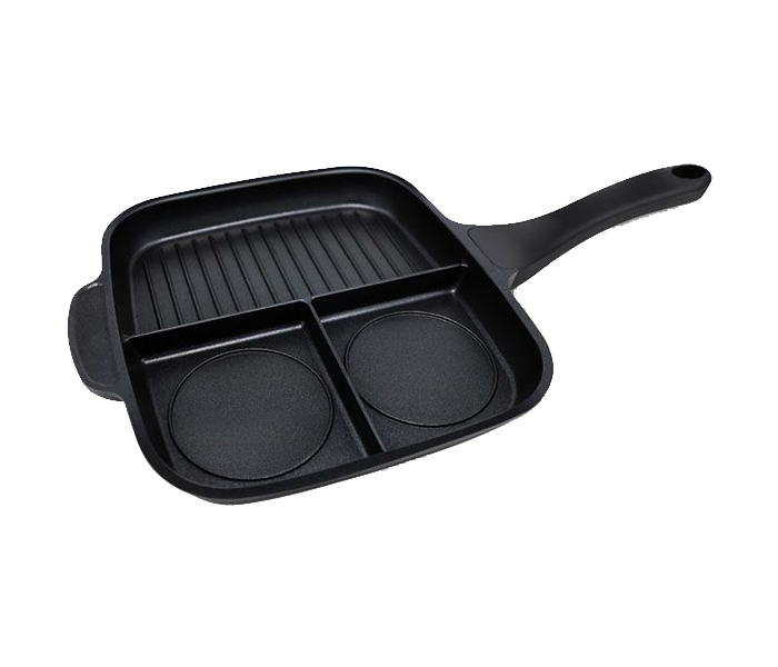 Royalford RF8444 Multi Purpose Non Stick Divided Frypan - Black - Zoom Image