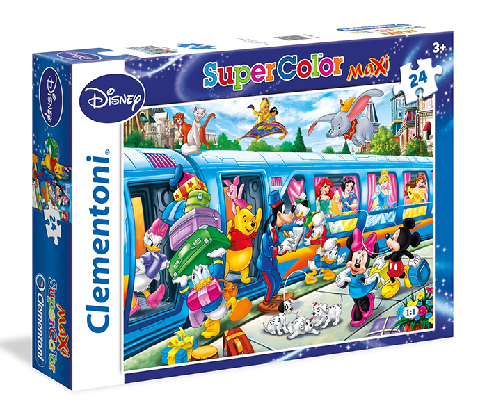 Clementoni 24464 Disney Super Colour Maxi Train Children Puzzle - 24 Pieces - Zoom Image 2