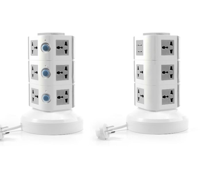  U-Power 3 layers UK pin Multi Power Plug with USB port, S3 UP-3LP White - Zoom Image 2