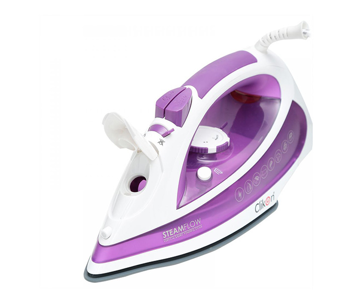 Clikon CK4114 Electric Steam Iron Box - Purple - Zoom Image 1