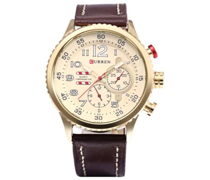 Curren 8179 Casual Analog Quartz Watch For Men Brown - Zoom Image 2