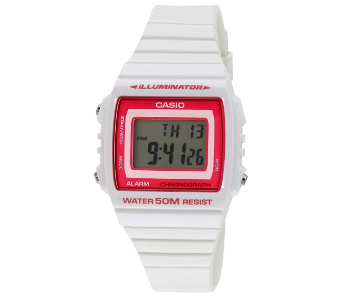 Casio W-215H-7A2VDF (CN) Mens Sports Watch White and Pink - Zoom Image