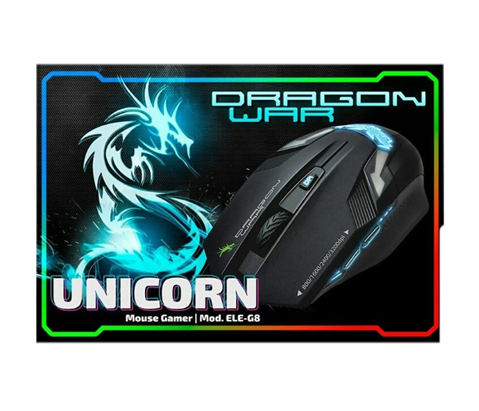 Dragon War G11 Emera 3200 DPI Gaming Mouse - Black - Zoom Image 3