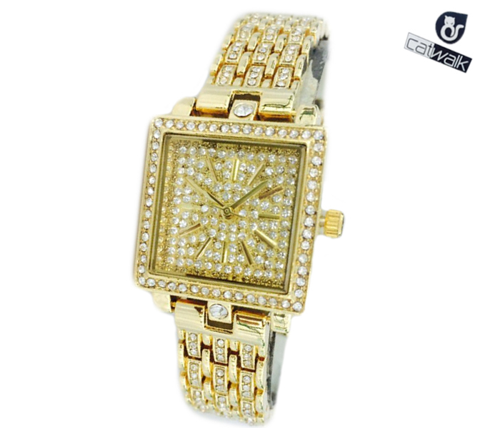 Catwalk CW-201 Genuine Quality Fashionable Cz  Watch with Magnetic Lock for Women Gold - Zoom Image