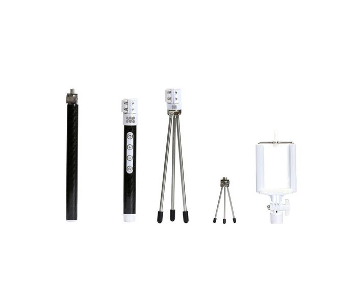 Promate Snapshot Extendable Carbon Fiber Monopod Kit with Wireless Shutter, White - Zoom Image 8