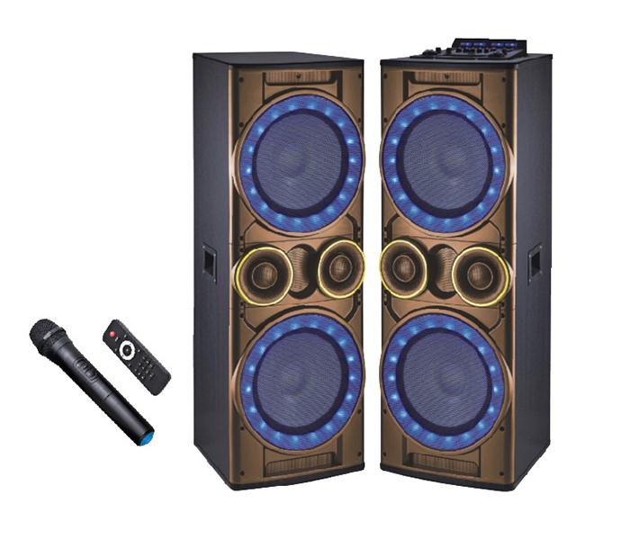 Geepas GMS8518 2.0 Channel Professional Bookshelf Speakers with Bluetooth - Gold - Zoom Image