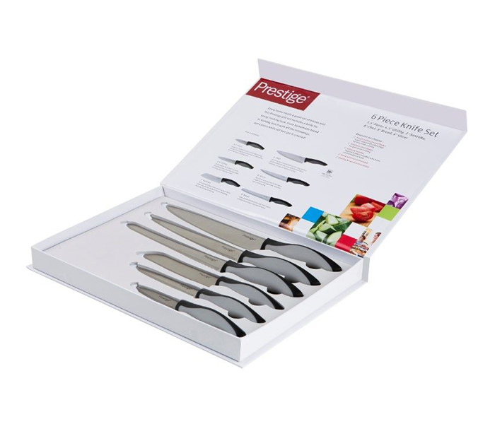 Prestige PR46820 6 Pieces Knife Set - Grey - Zoom Image 3