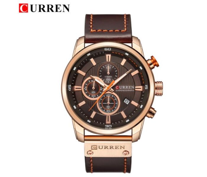 Curren 8291 Analog Sports Watch For Men Coffee - Zoom Image 2