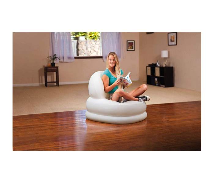 Intex ZX-68591 Poltrona Fashion B PVC Bianco Mode Chair - White - Zoom Image 1