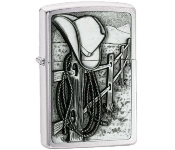 Zippo 24879-000009 200 Resting Cowboy Lighter Silver - Zoom Image 2