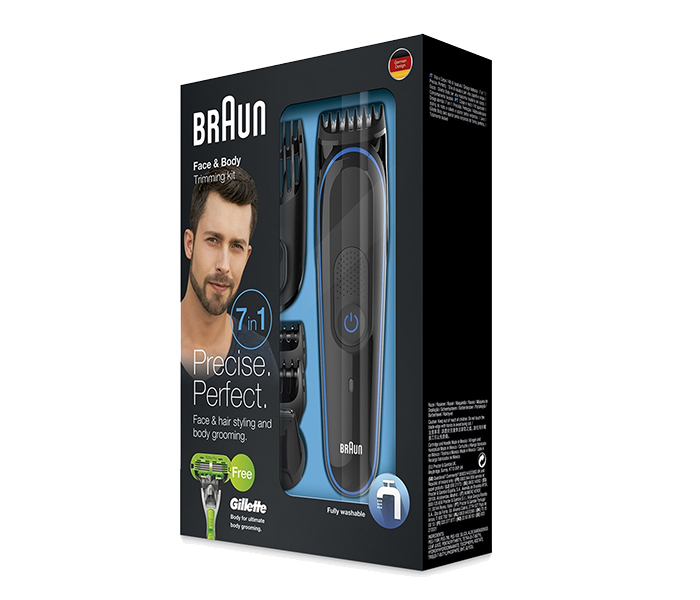 Braun MGK3040 7-in-1 Face & Body Multi Grooming Kit - Black & Blue - Zoom Image 4