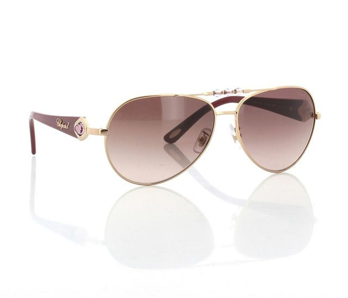 Chopard SCH997S 08FC Oval Copper Gold Frame & Grey Mirrored Sunglasses for Women - Zoom Image 4