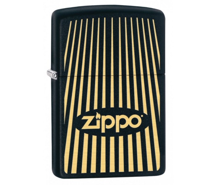 Zippo 29218 218 Classic Striped design Lighter Black - Zoom Image