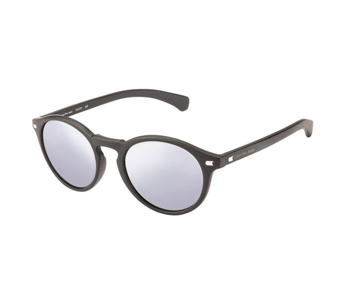 Calvin Klein CKJ747S 002 Round Black Frame & Grey Mirrored Sunglasses for Unisex - Zoom Image 4