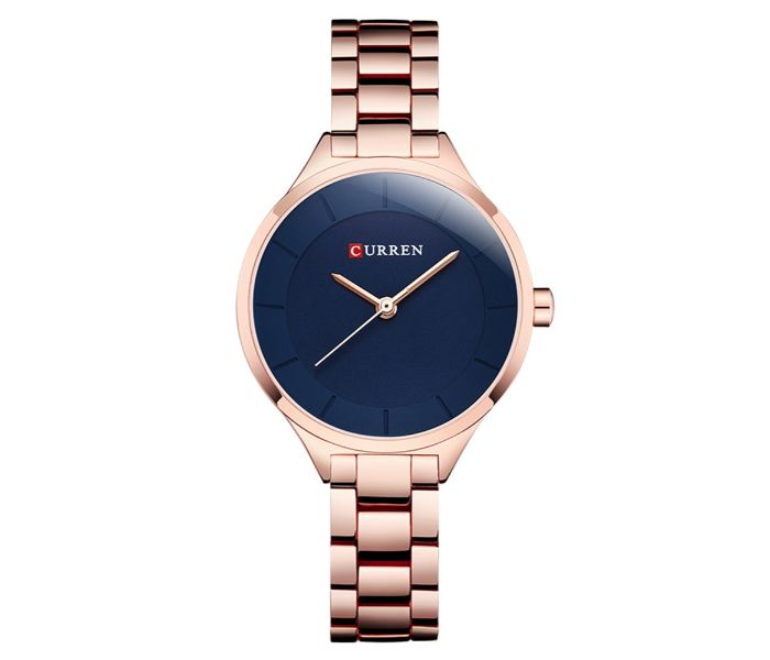 Curren 9015 Casual Fashion Watches For Women Gold And Blue - Zoom Image 3