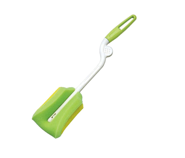 Pigeon N11069693A 2-Way Bottle Cleaning Sponge Brush - Green & Yellow - Zoom Image 3