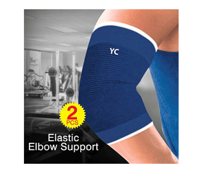 YC9201 Elastic Elbow Support Adjustable Fit Set - 2 Pieces, Blue - Zoom Image 3