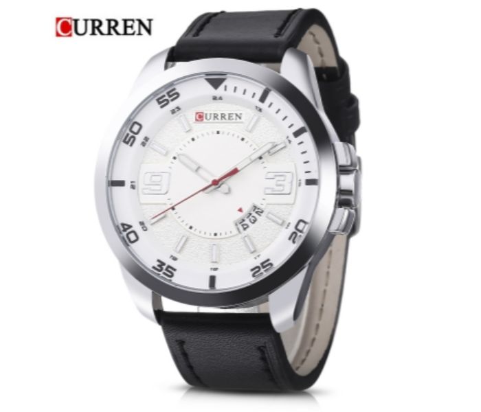 Curren 8213 Casual Date Display Quartz Watch For Men Black and White - Zoom Image 6