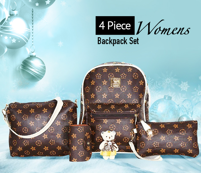 4 Piece Women Bag Set - Brown - Zoom Image