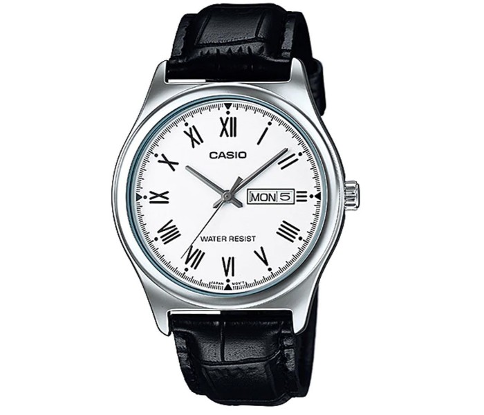 Casio MTP-V006L-7BUDF (CN) Mens Analog Watch Black and White - Zoom Image