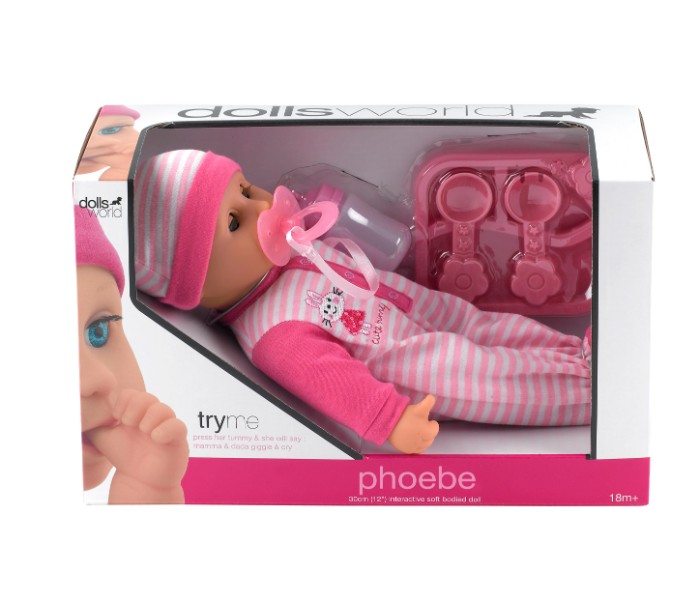 Dolls World 8726 30cm Phoebe Pink - Zoom Image 4