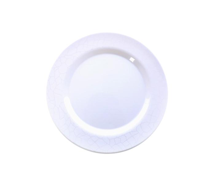 Royalford RF4487 10-inch Melamine Ware Dinner Plate - White Pearl - Zoom Image 1