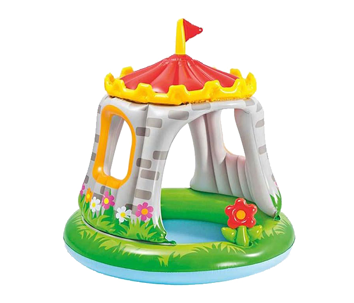 Intex ZX-57122 122 x 122CM Inflatable Royal Castle Built-in Sunshade Baby Pool - Zoom Image 3