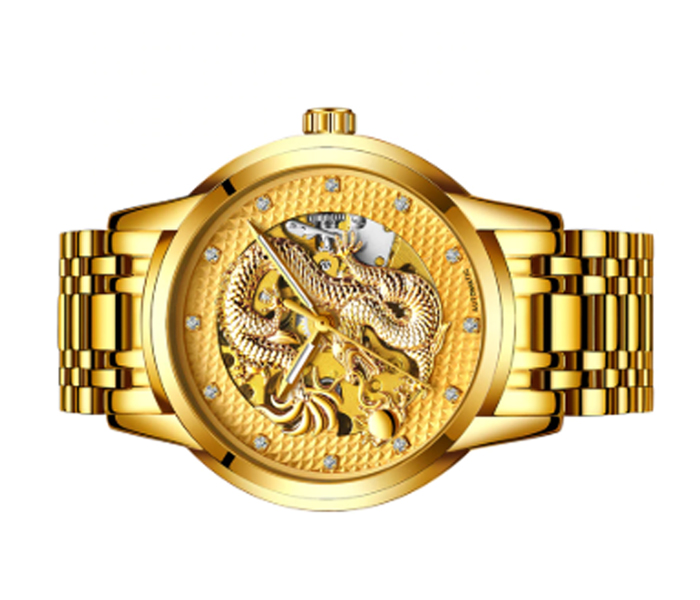 SW Luxury Dragon Automatic Mechanical Watches For Men - Gold - Zoom Image 2