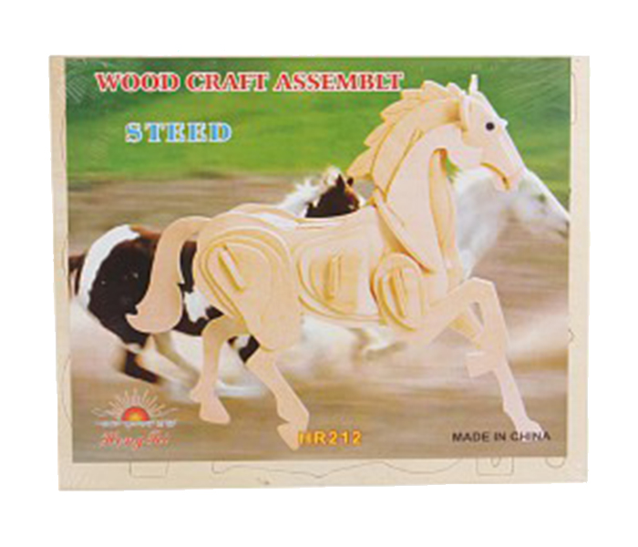 HR212 Hong Ri Wood Craft Assemble Puzzle Steed - Zoom Image 2