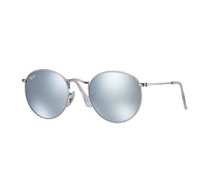 Ray-Ban 0RB3447 019/30 Round Silver Frame & Silver Flash Mirrored Sunglasses for Unisex - Zoom Image 2