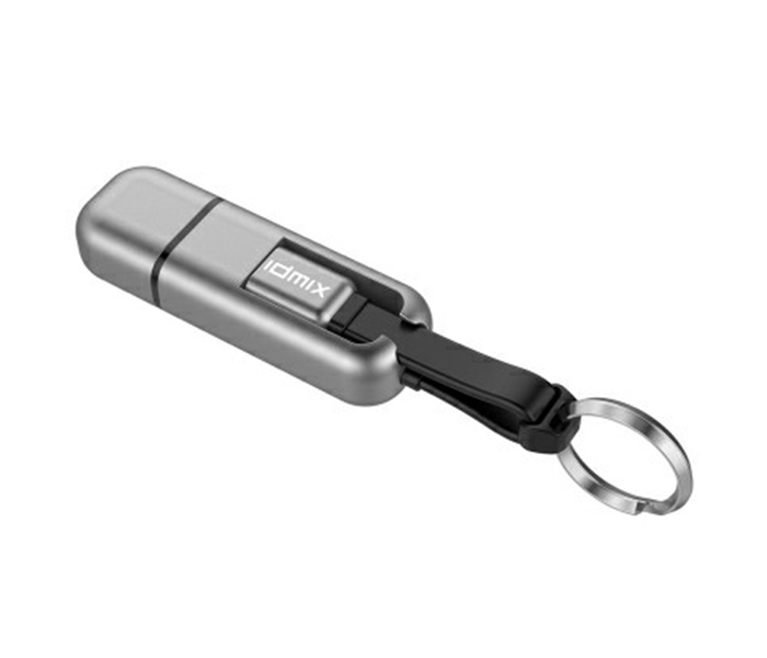 Idmix DL07 4-in-1 Keychain Shape MFI Lightning Cable with 32GB U Disk - Grey - Zoom Image 2