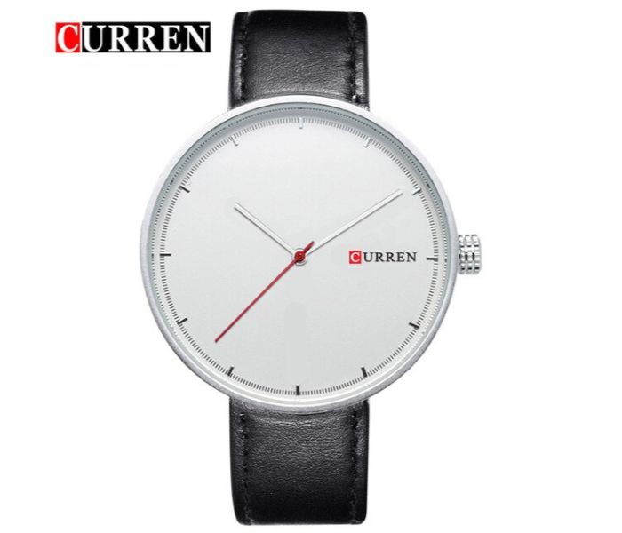 Curren 8223 Casual Big Dial Quartz Watch For Men Black and Grey - Zoom Image