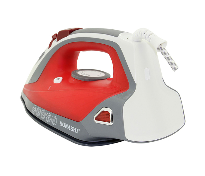 Sonashi SI-5067C 2400W Steam Iron with Ceramic Soleplate - Red - Zoom Image 2