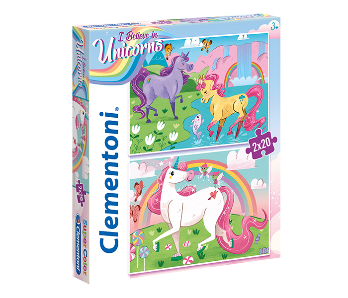 Disnep Clementoni Super Color Puzzle I Believe In Unicorns - Set Of 40Pcs - Zoom Image