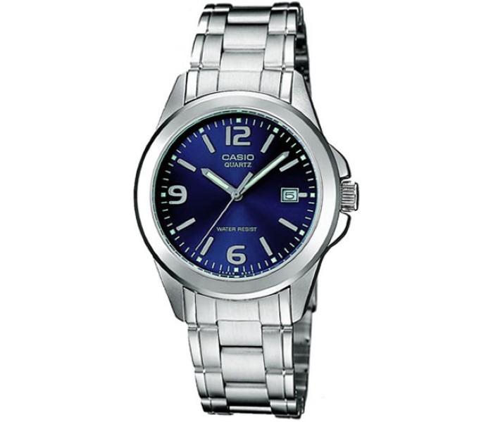 Casio LTP-1215A-2ADF Womens Analog Watch Silver and Blue - Zoom Image