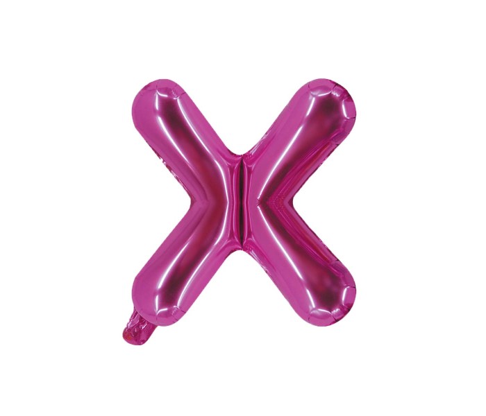 Party Time X-P-803249 Letter X 16 Inch Foil Balloon Pink - Zoom Image