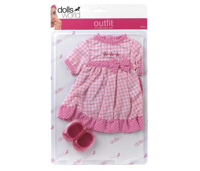 Dolls World 8676 36cm Charlotte Outfits Baby Pink - Zoom Image