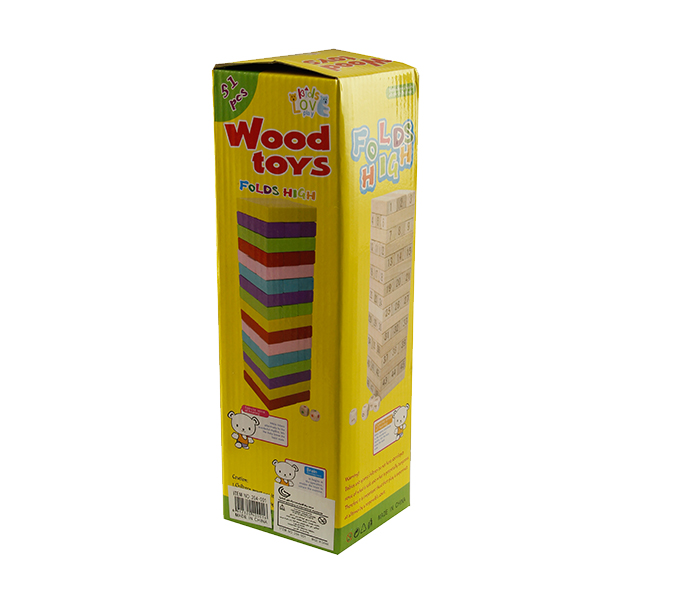 Taqdeer 204-001 Wooden Beech Building Block Set - 51 Pieces - Zoom Image 3