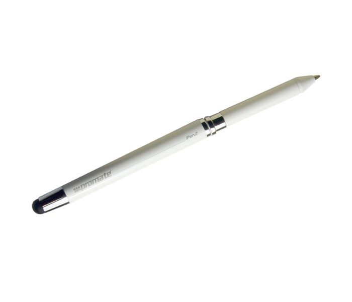 Promate Lami-2 Universal 2-in-1 Rigid Stylus Pen for Smartphones & Tablets - White - Zoom Image 1