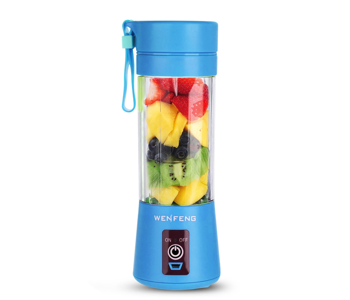 Portable Rechargeable 4B Juice Blender with 4 Stainless Steel Blade - (JA041)Blue - Zoom Image 3