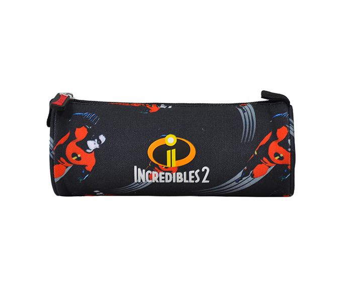 Incredibles INMS08107 MR Strong Round Pencil Case, Black & Red - Zoom Image