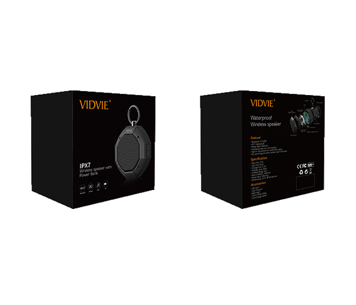 Vidvie SP-901 Bluetooth Speaker with Power Bank for iPhone 7 - Black - Zoom Image 2